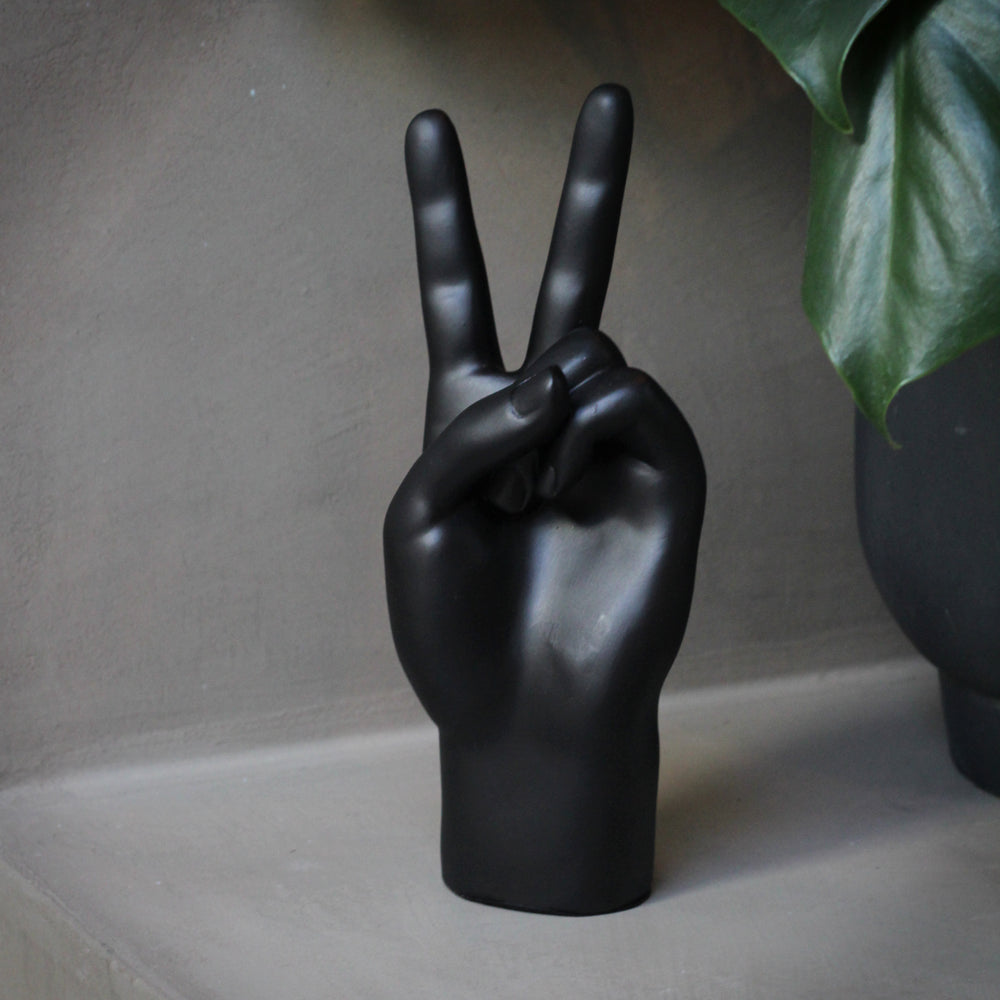 Black Peace Hand Ornament