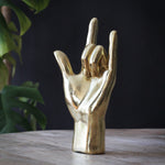 Gold Rock On Hand Ornament