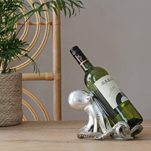 Silver Octopus Wine Holder
