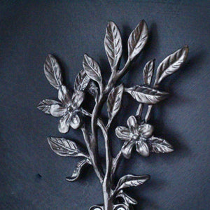 Silver Flower and Petal Wall Hook