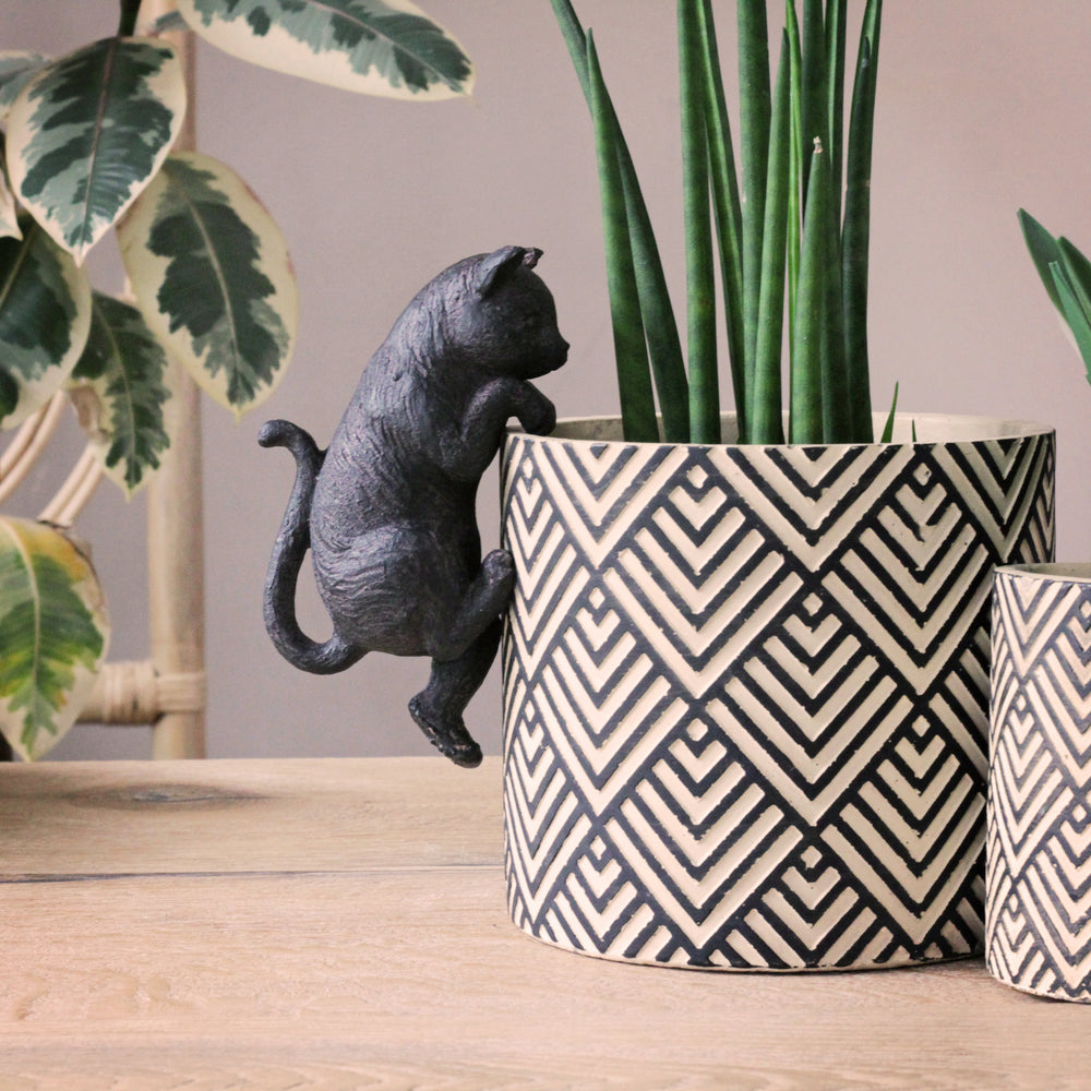 cat pot plant holder Large Cat Pot Hanger – Sophie MacBain