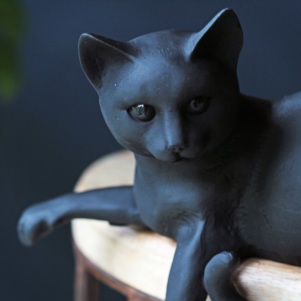 Black Cat Shelf Sitter, Cat Shelfie
