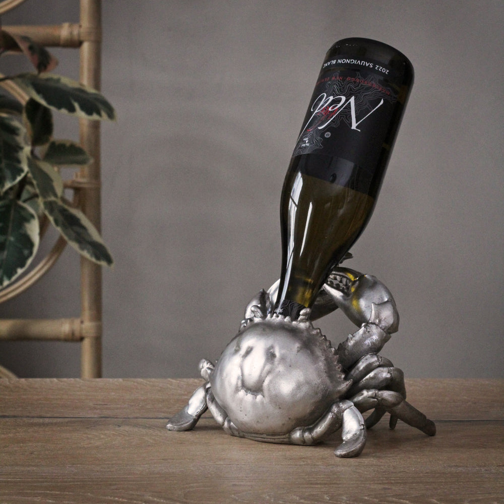 Silver Thirsty Crab Bottle Holder