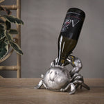 Silver Thirsty Crab Wine Bottle Holder