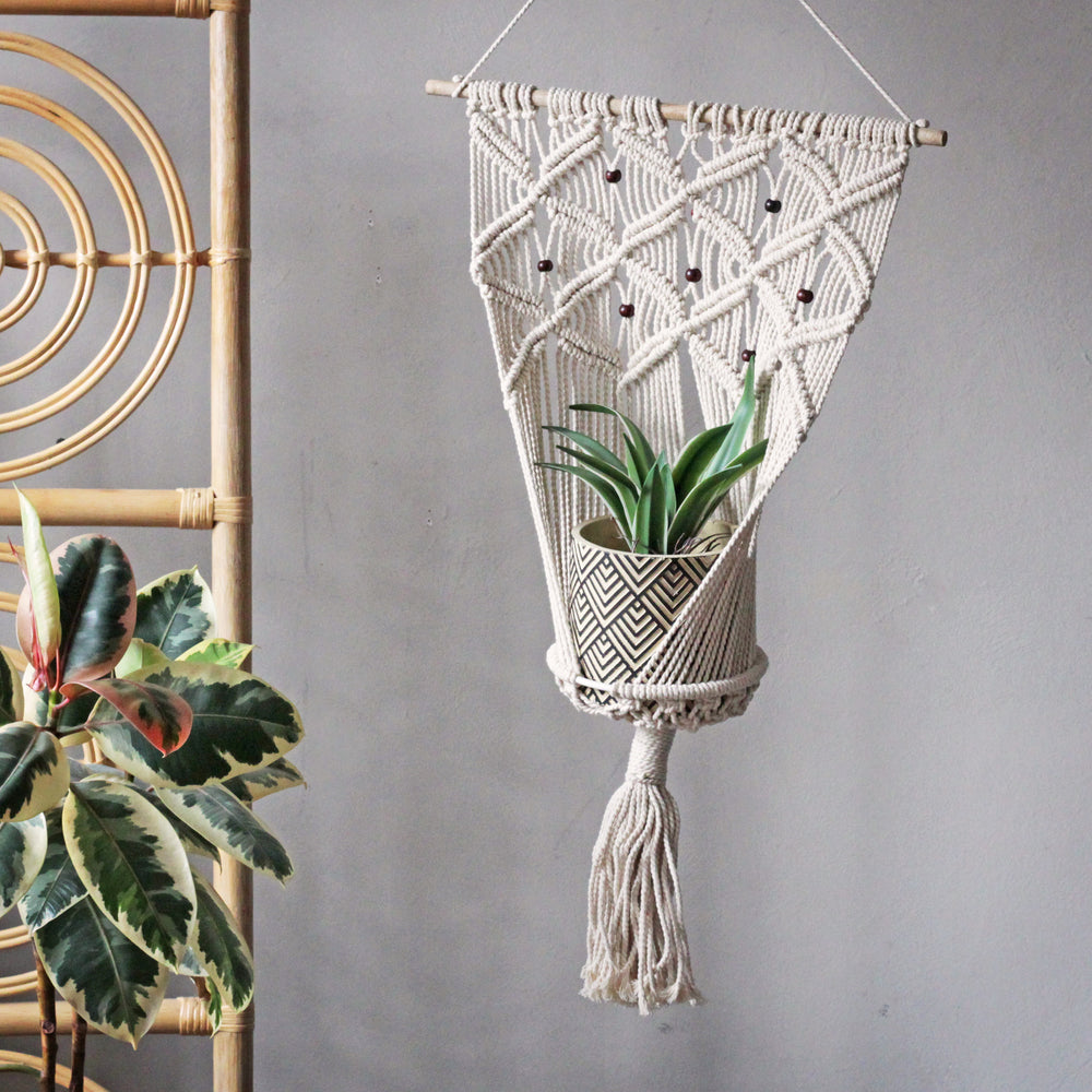 Large Crochet Macrame Plant Pot Hanger