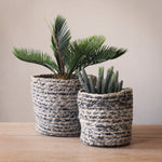 Denim and Jute Plant Pots, Baskets, Planters
