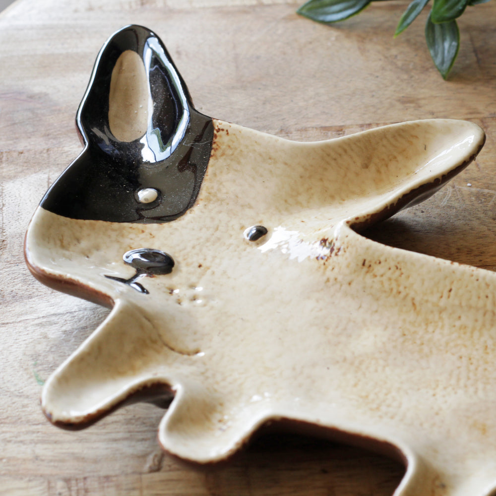 French Bull Dog Dish Plate Serving Platter