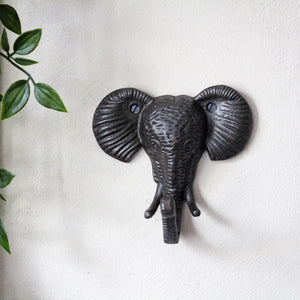 Cast Iron Elephant Head Hook