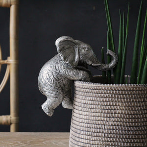 elephant hanging planter Silver Elephant Pot Hanger
