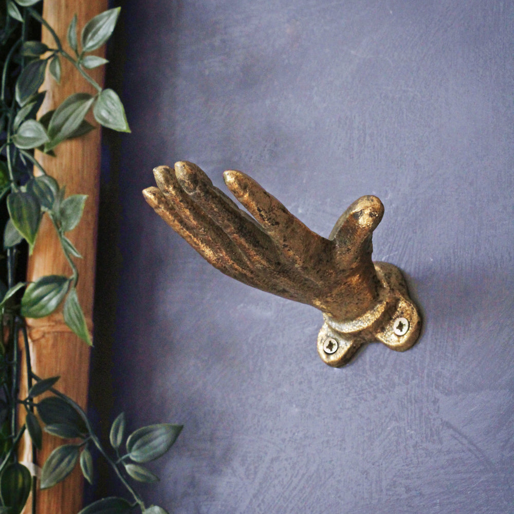 Gold Metal Wall Hook or Decor