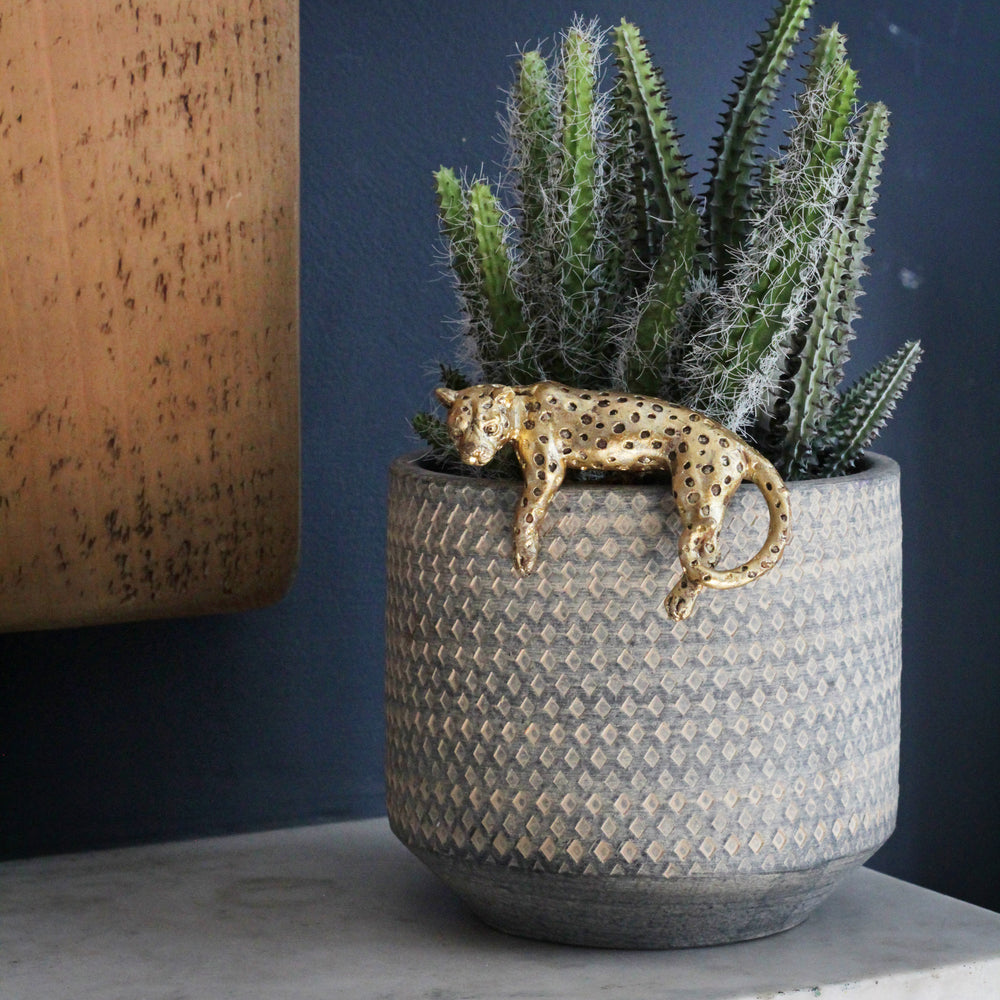 leopard hanging planter Small Leopard Pot Hanger – Sophie MacBain