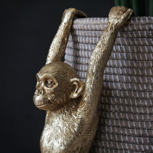 Gold and Silver Extra Large Monkey Pot Hangers