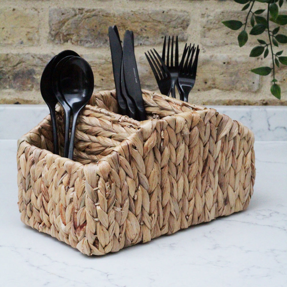 Natural Water Hyacinth Cutlery Tray