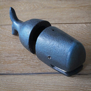 Set of Whale Bookends Cast Iron