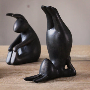 Set Of Three Yoga Bunny Ornaments