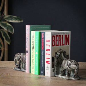 Metal Elephant Bookends