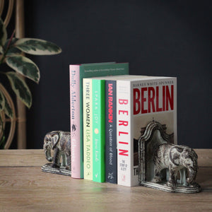 Metal Elephant Bookends