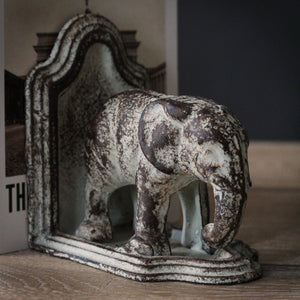 Metal Elephant Bookends