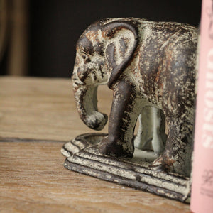 Metal Elephant Bookends