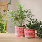 Red 'Geo' Planters