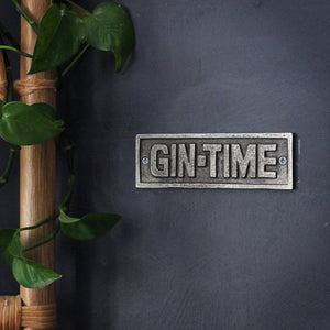 Door Plaque Sign 'Gin Time'