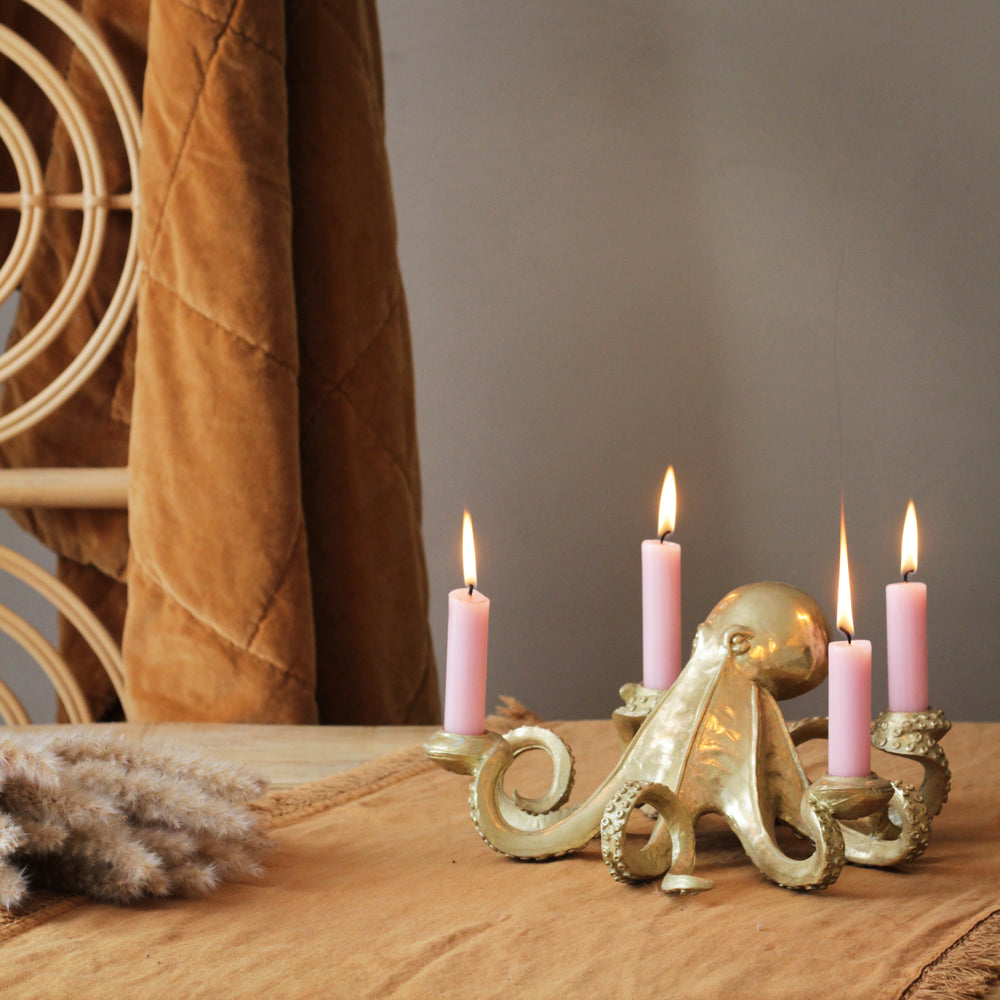 Octopus Candle Holder - Gold