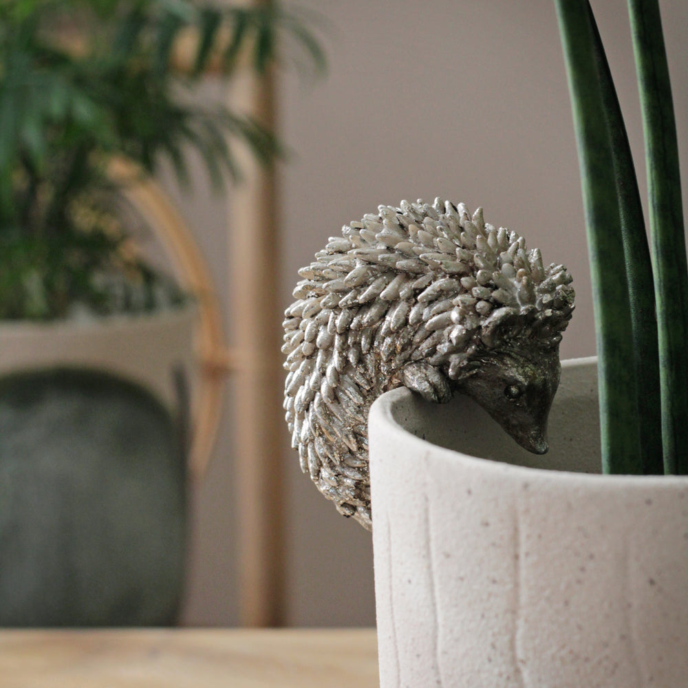 Hedgehog Pot Hanger in Silver