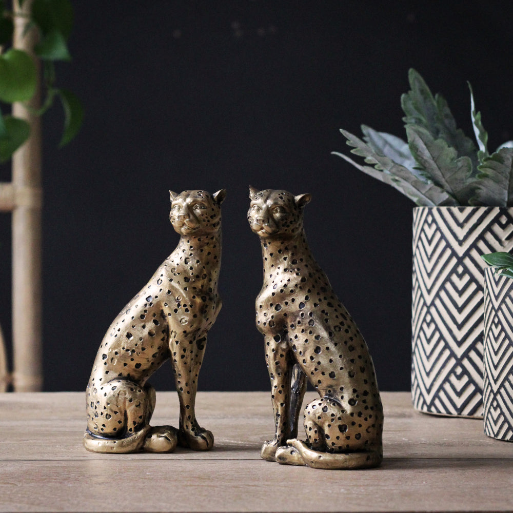 Gold Cheetah Ornaments - Set of 2 – Sophie MacBain