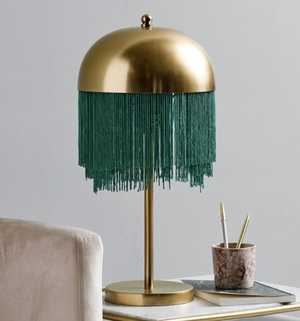 Art Deco Table Lamp with Fringes