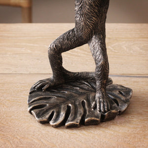 Bronze Monkey Candle Holder