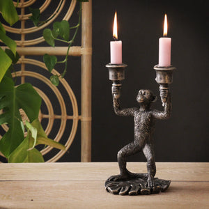 Bronze Monkey Candle Holder