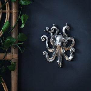Silver Octopus Wall Hook