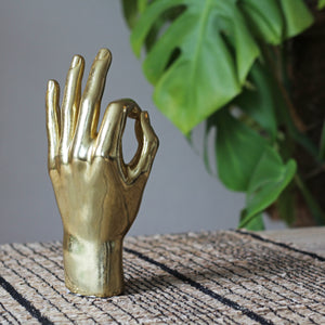 Gold 'OK' Hand Figure