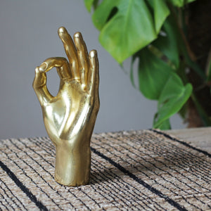 Gold 'OK' Hand Figure