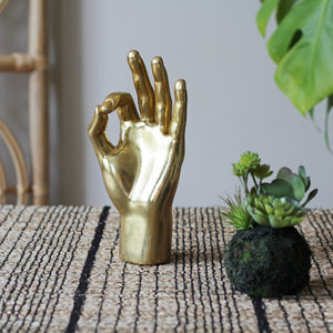 Gold 'OK' Hand Figure