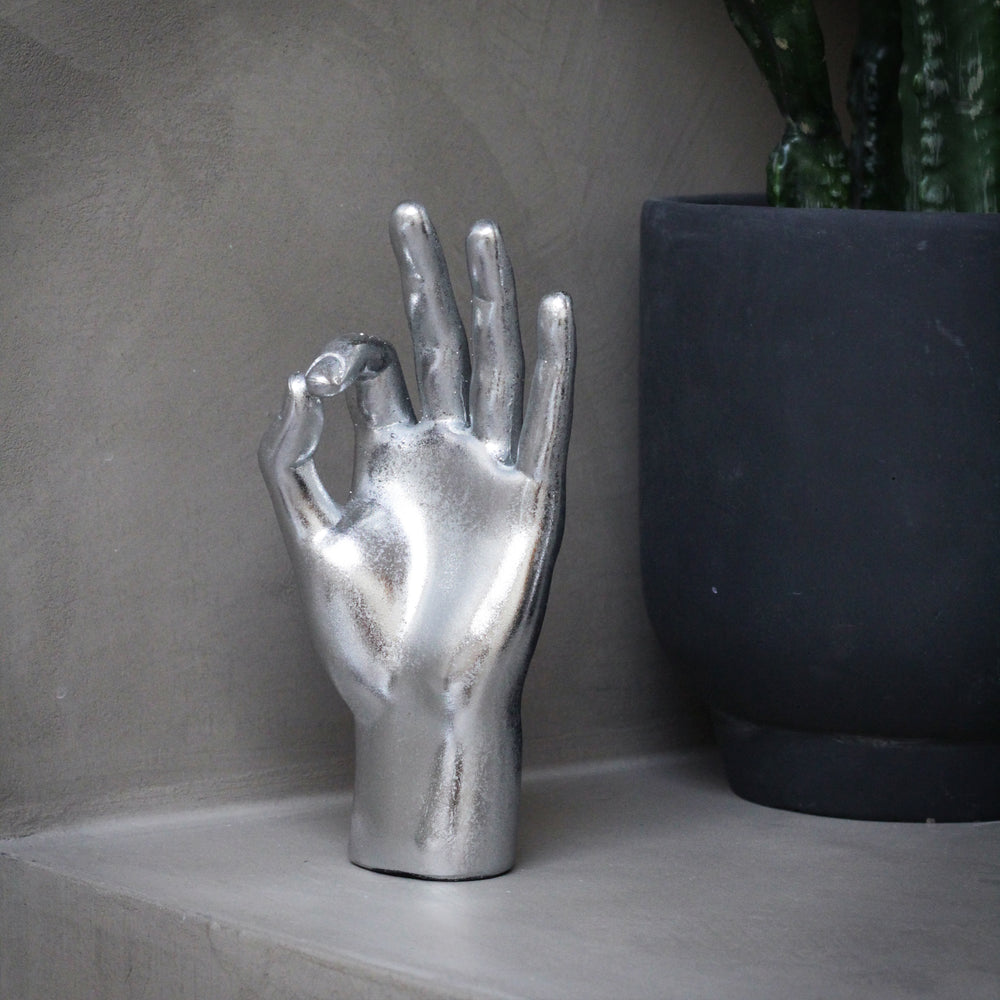Silver 'OK' Hand Figure