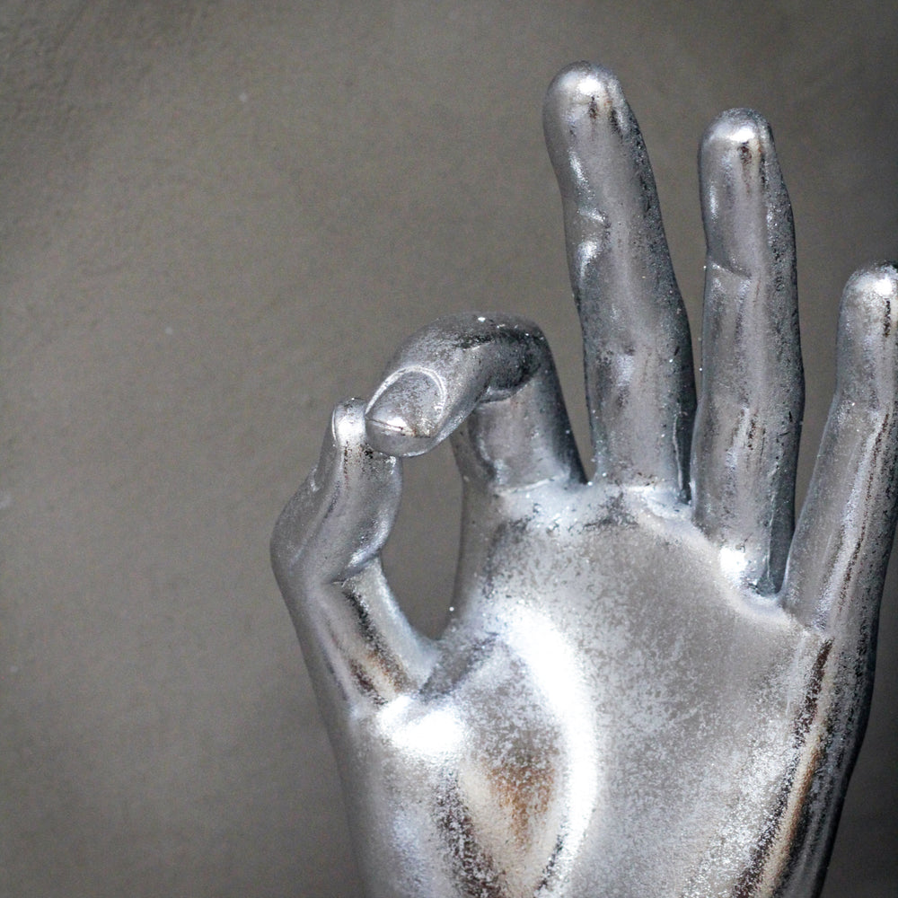 Silver 'OK' Hand Figure