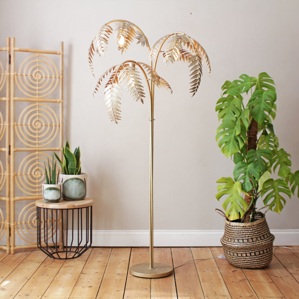 Antique Gold Palm Floor Lamp – Sophie MacBain