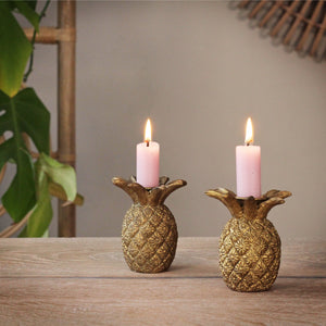 Gold Pineapple Candle Holder