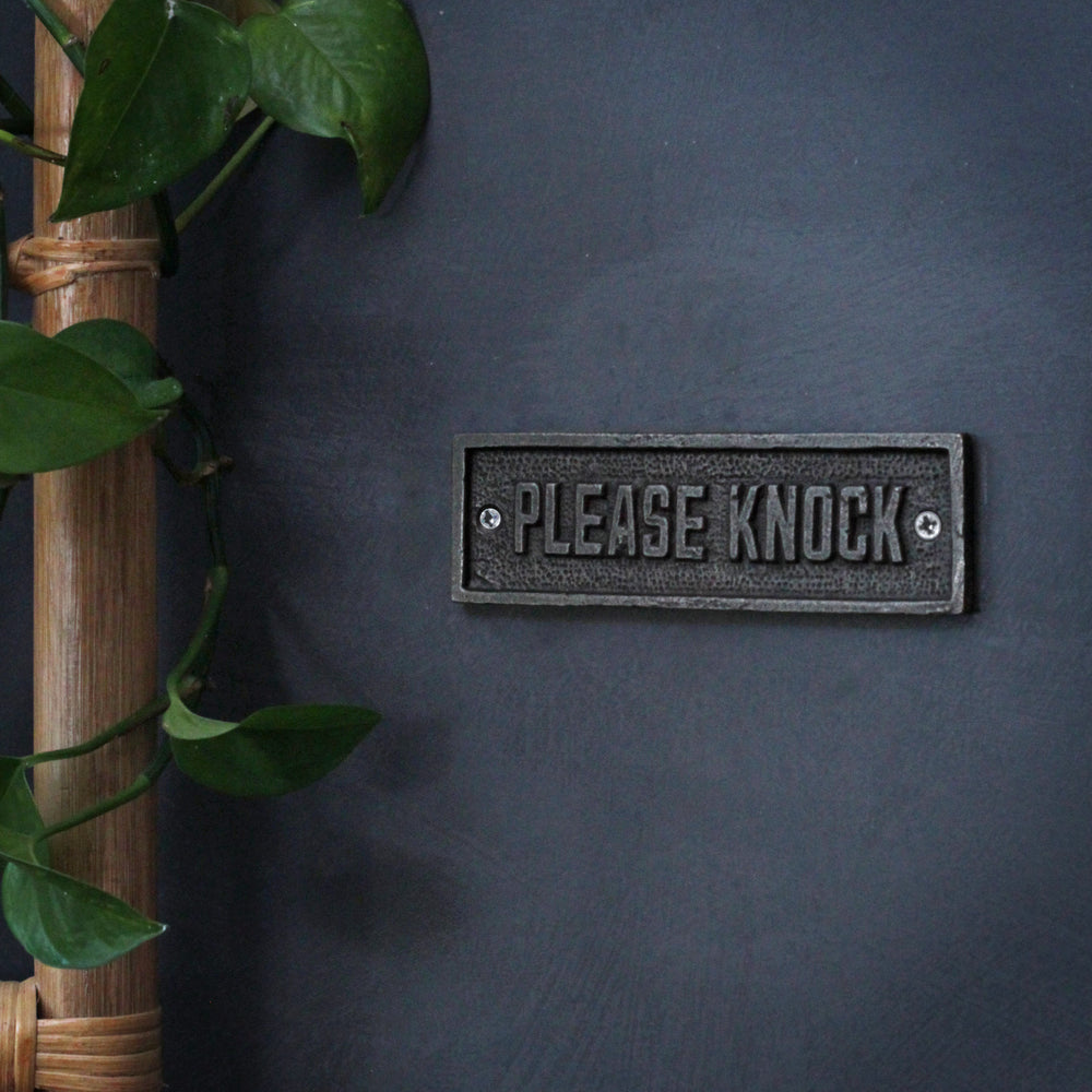 Door Plaque Sign 'Please Knock'