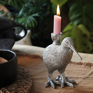 Quirky Bird Candle Holders in Silver