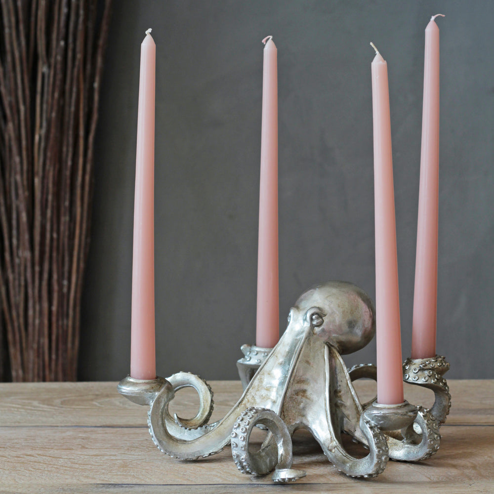 Silver Octopus Candle Holder