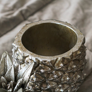 Silver Pineapple Storage Pot