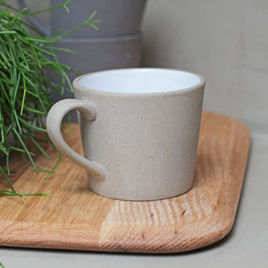 Stone 'Curved' Mug in Beige