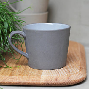 Stone 'Curved' Mug in Grey