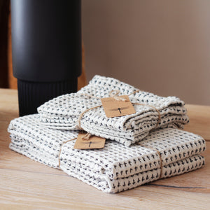 Light Waffle Tea Towels -  Set of 2
