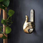 Gold Thumbs Up Wall Hook